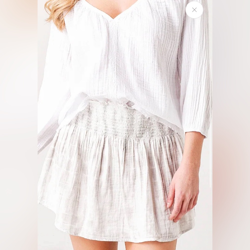 Stark X Women's Elastic Shirring Mini Skirt
